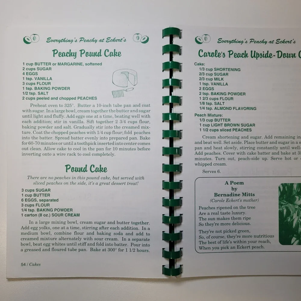 Everything s Peachy at Eckerts A Peach of a Cookbook Eckert Family Belleville IL